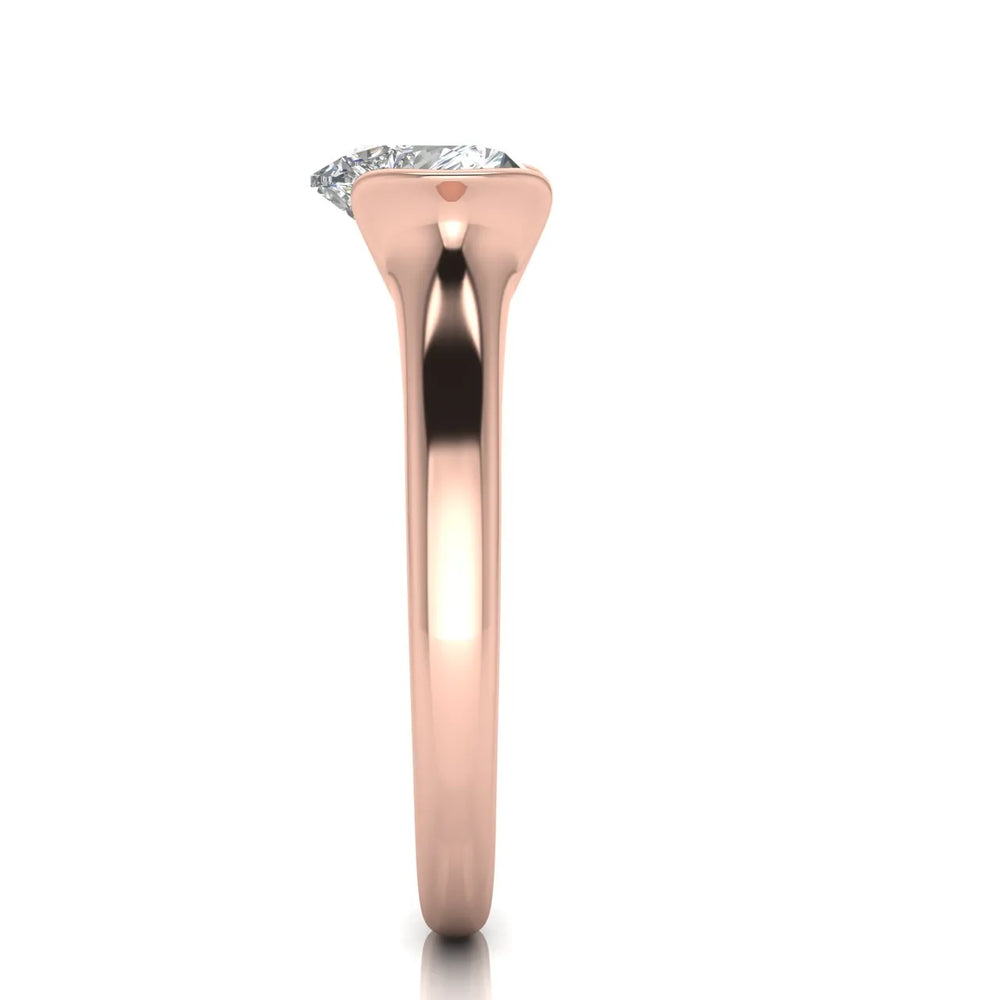 Modern Bezel-Inspired Solitaire Ring