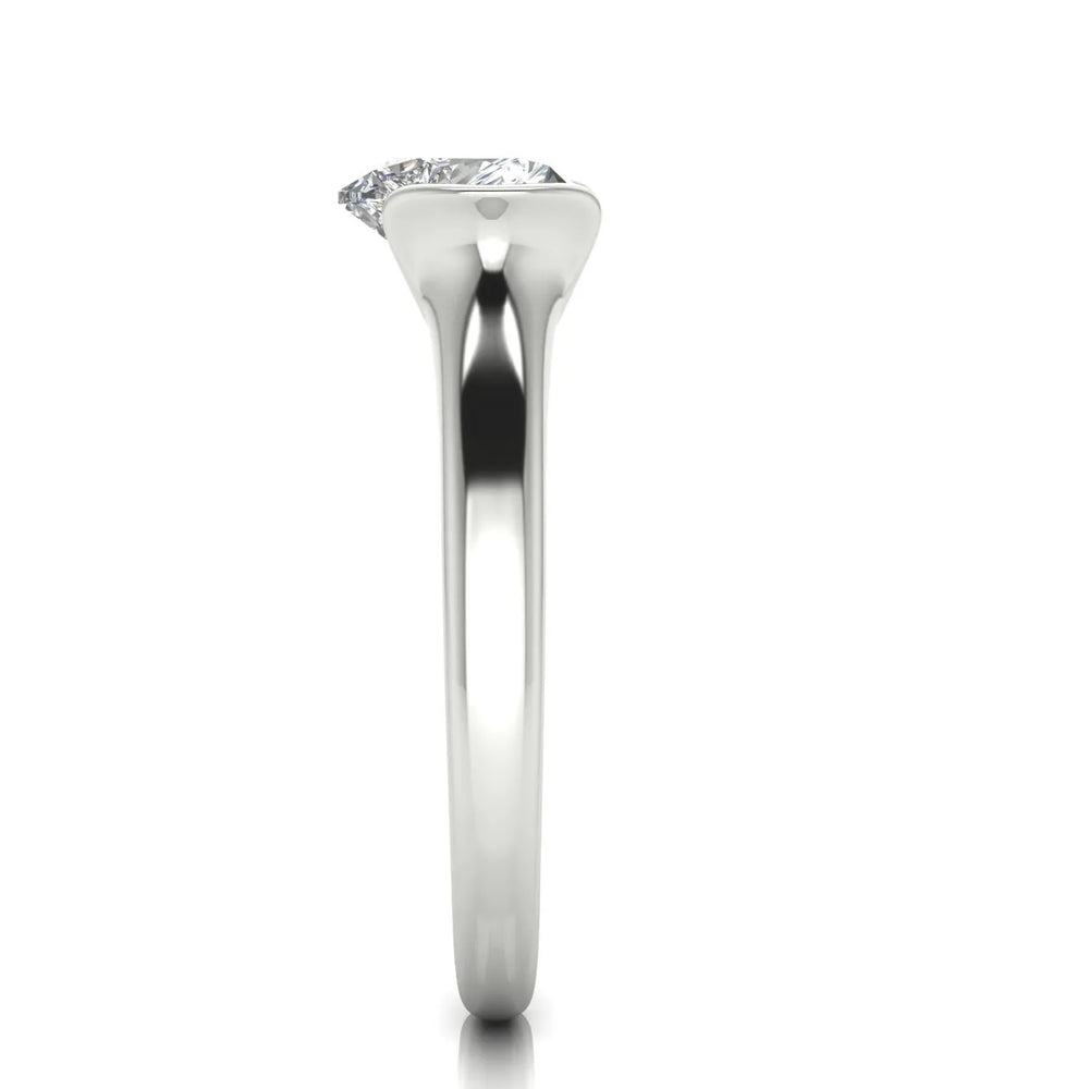 Modern Bezel-Inspired Solitaire Ring