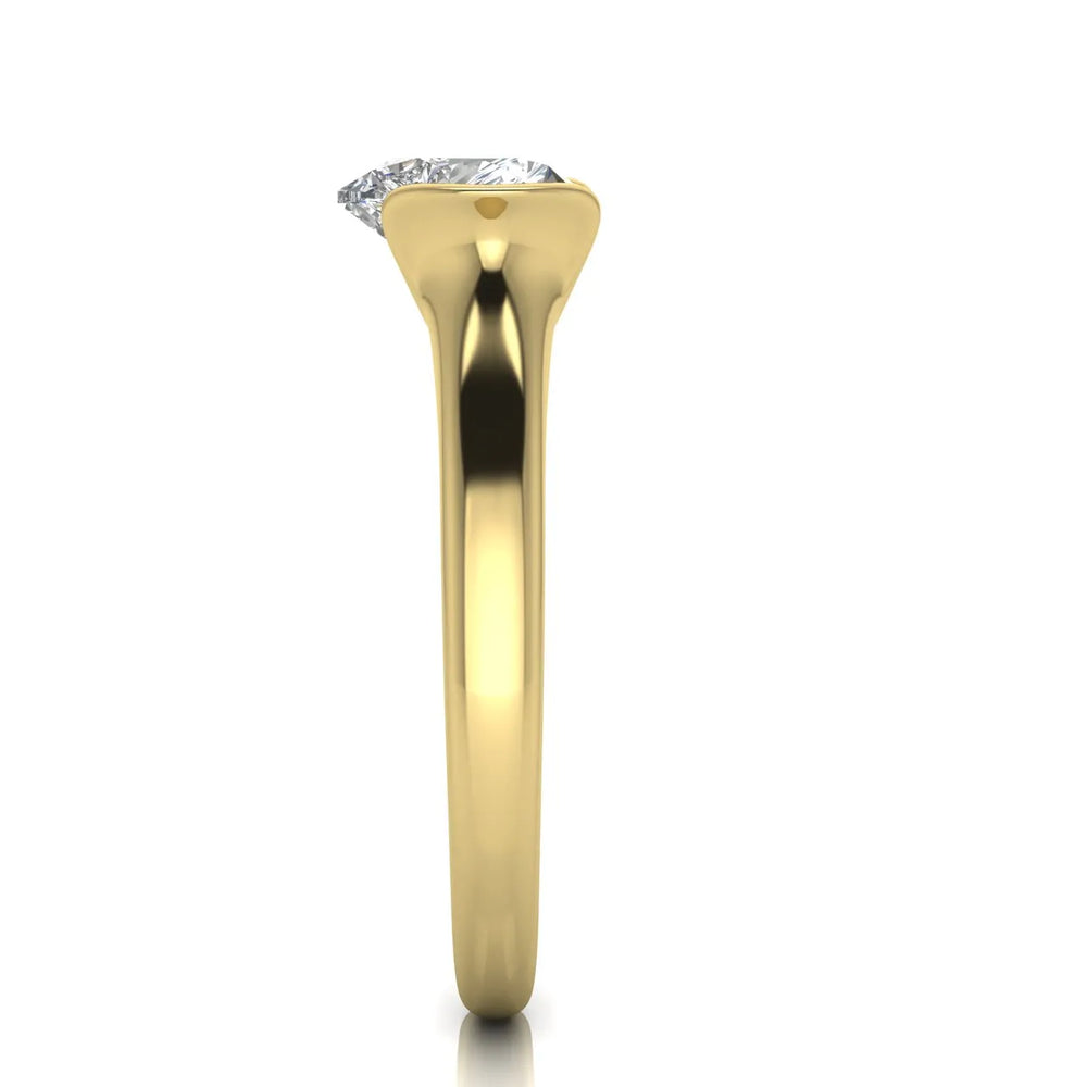 Modern Bezel-Inspired Solitaire Ring