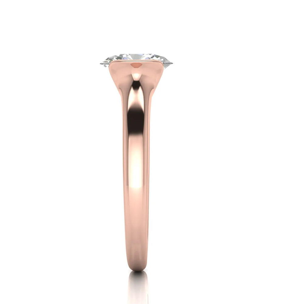 Modern Bezel-Inspired Solitaire Ring