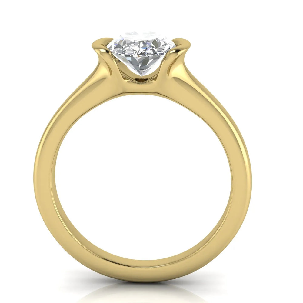 Modern Bezel-Inspired Solitaire Ring