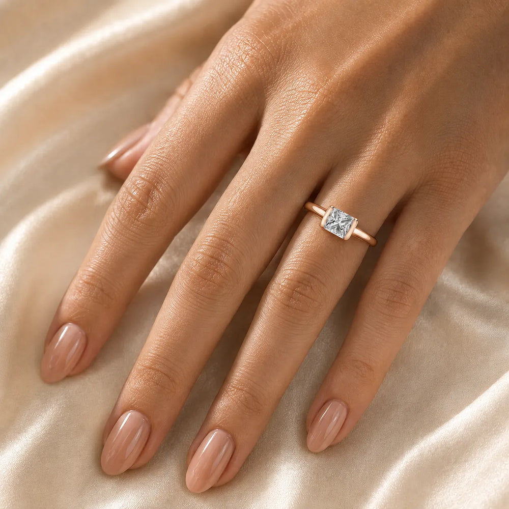 Modern Bezel-Inspired Solitaire Ring