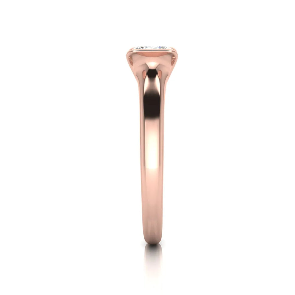 Modern Bezel-Inspired Solitaire Ring