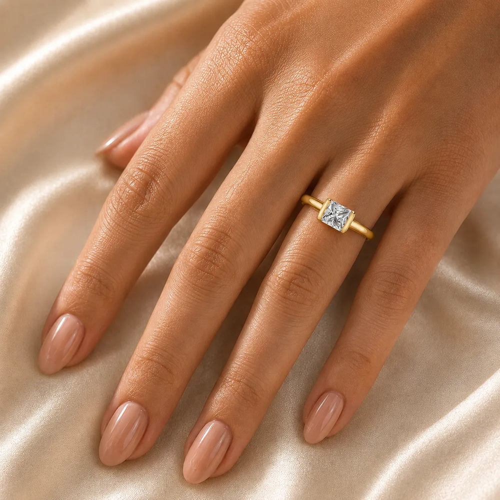 Modern Bezel-Inspired Solitaire Ring