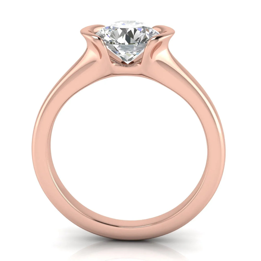 Modern Bezel-Inspired Solitaire Ring