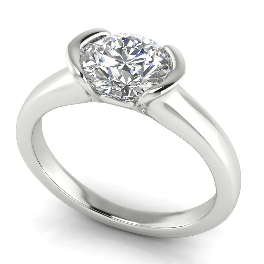 Modern Bezel-Inspired Solitaire Ring
