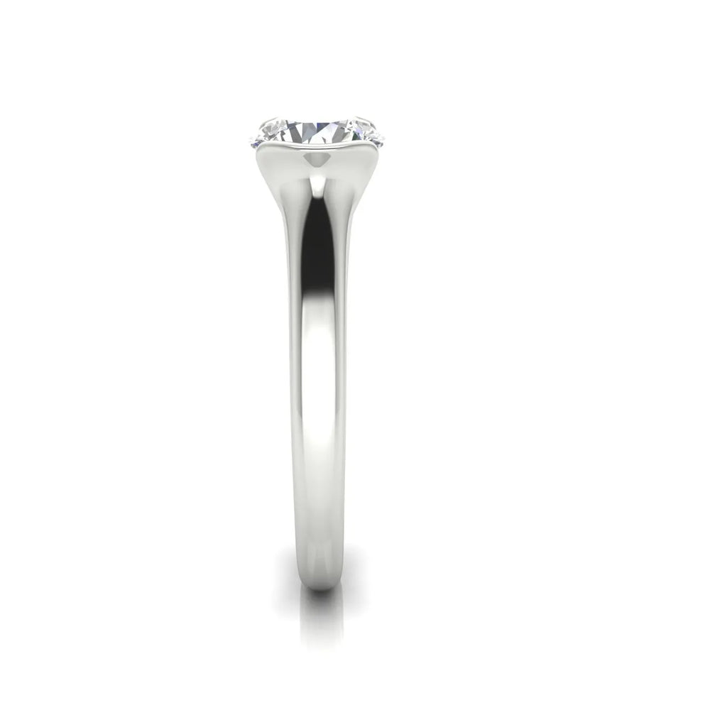 Modern Bezel-Inspired Solitaire Ring