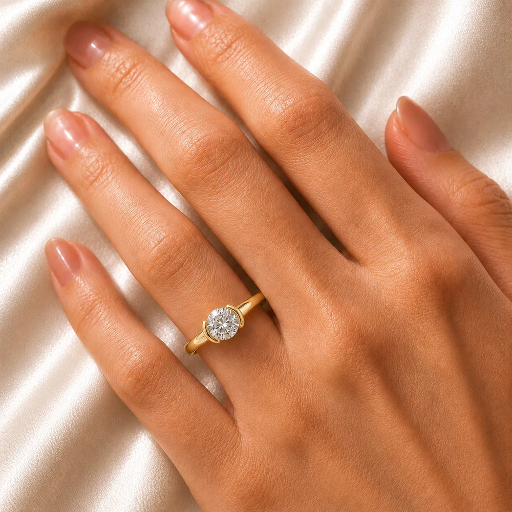 Modern Bezel-Inspired Solitaire Ring