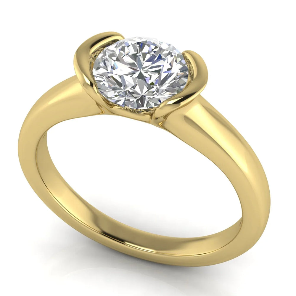 Modern Bezel-Inspired Solitaire Ring
