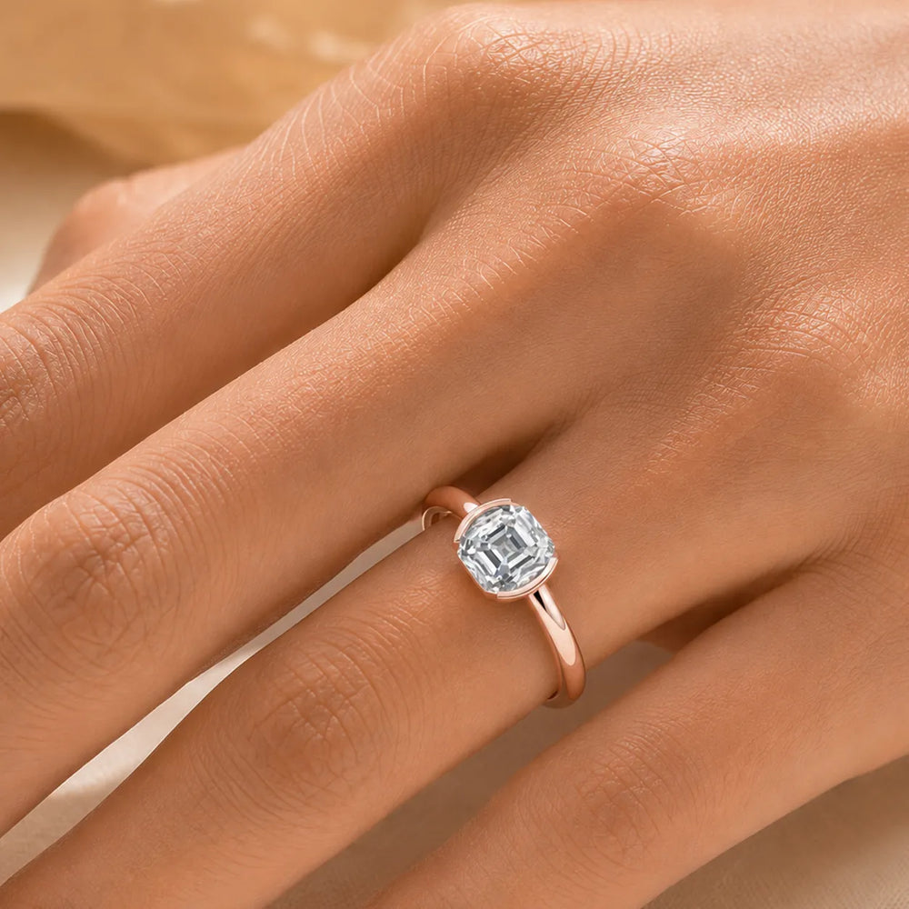 Modern Bezel-Inspired Solitaire Engagement Ring