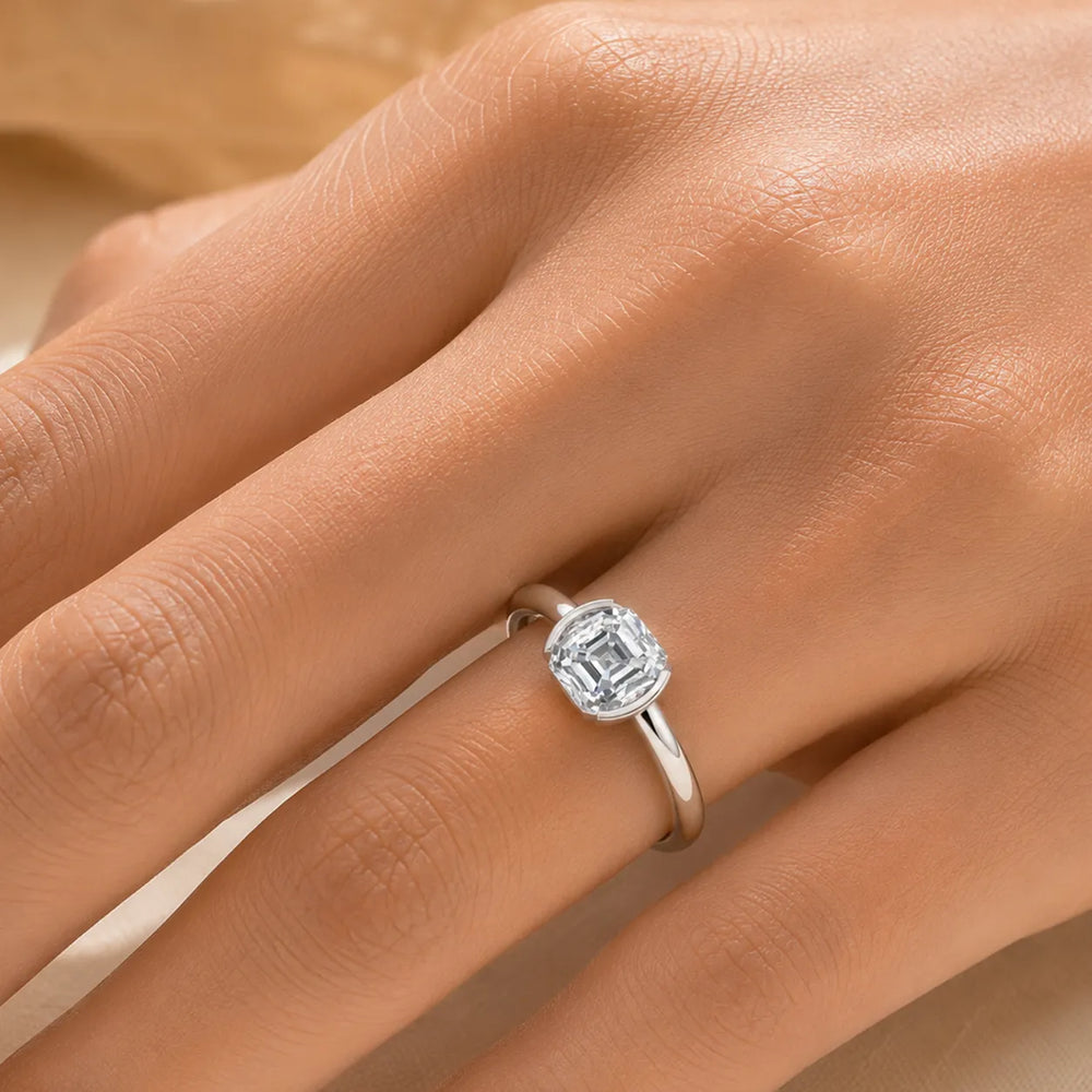 Modern Bezel-Inspired Solitaire Engagement Ring