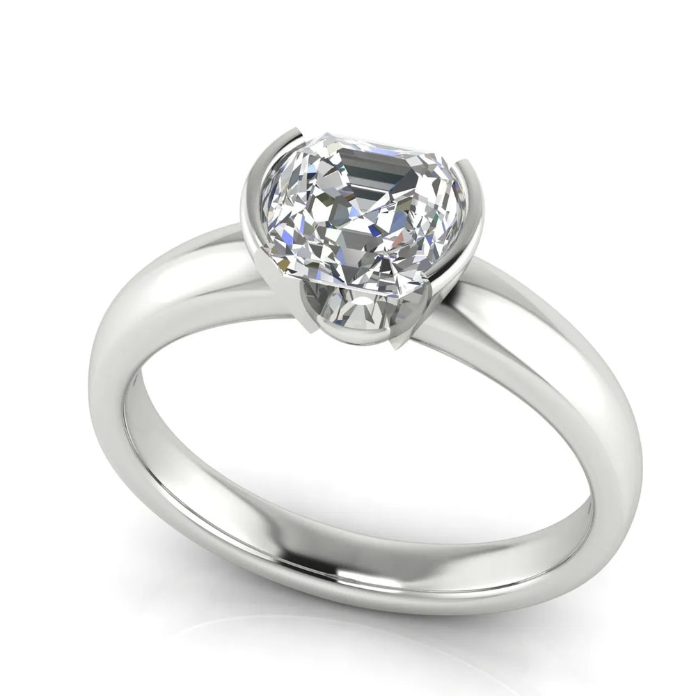 Modern Bezel-Inspired Solitaire Engagement Ring