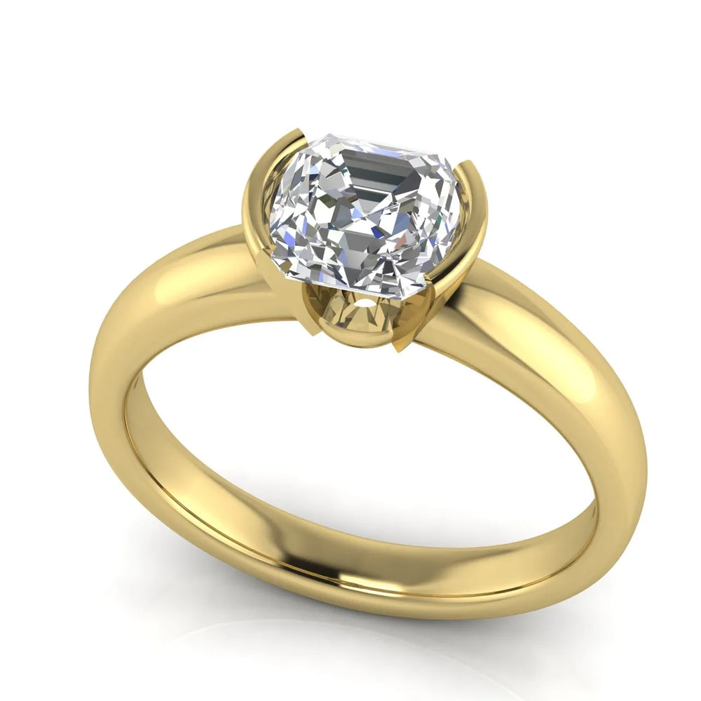 Modern Bezel-Inspired Solitaire Engagement Ring