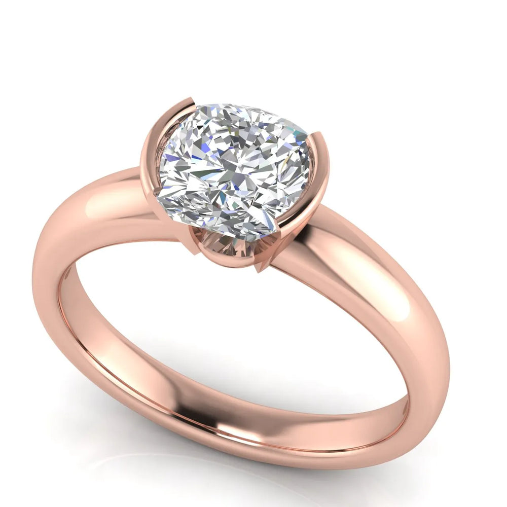 Modern Bezel-Inspired Solitaire Engagement Ring