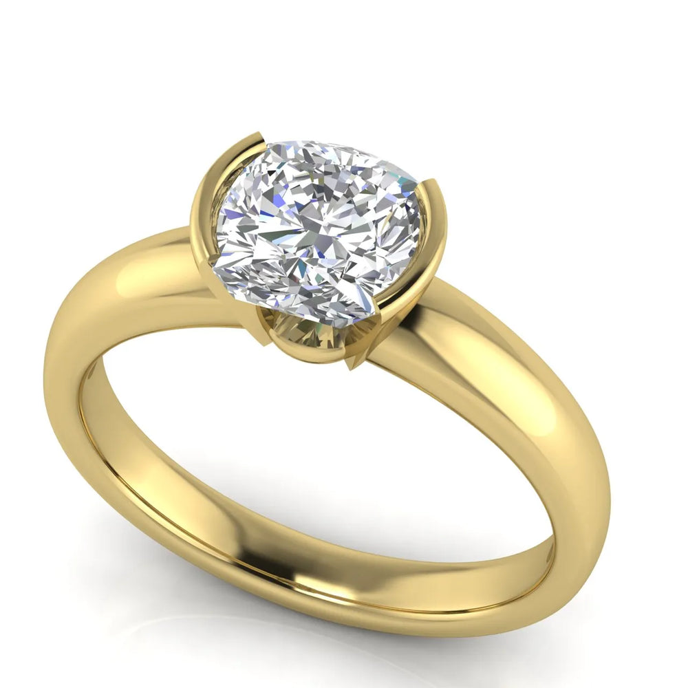 Modern Bezel-Inspired Solitaire Engagement Ring