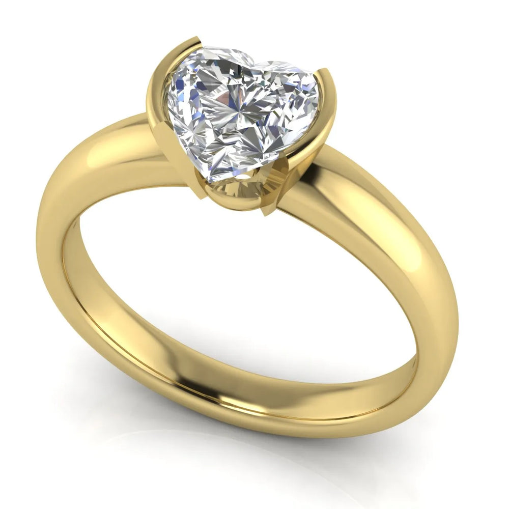Modern Bezel-Inspired Solitaire Engagement Ring