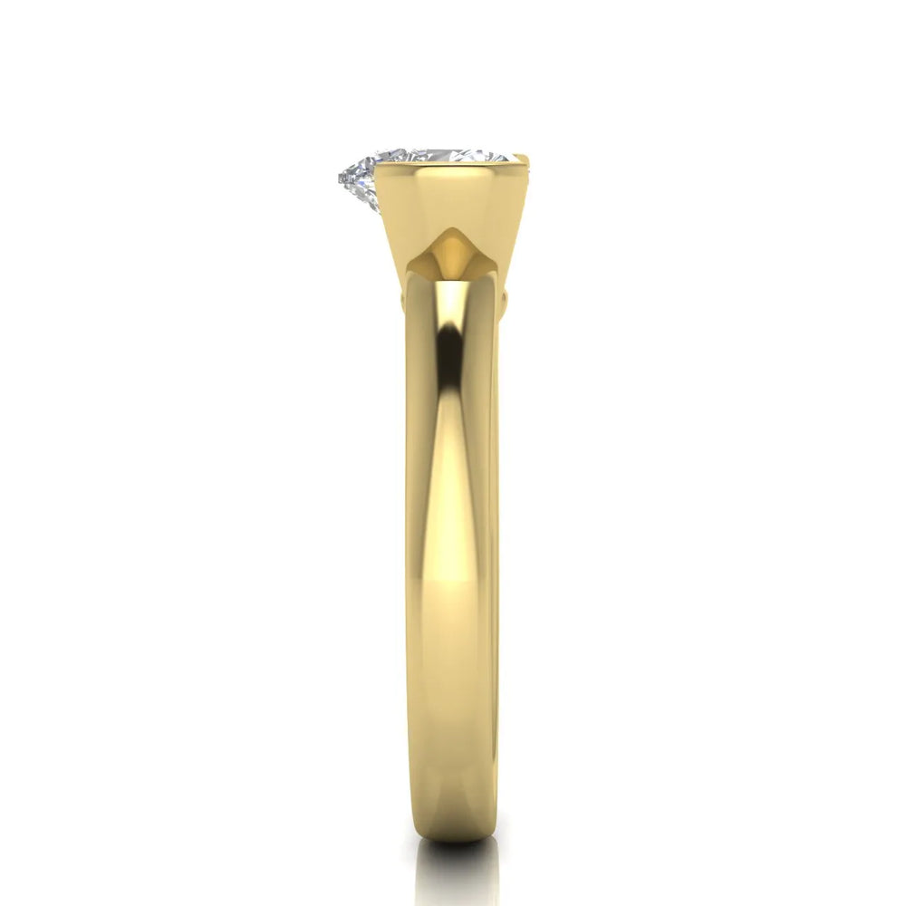 Modern Bezel-Inspired Solitaire Engagement Ring