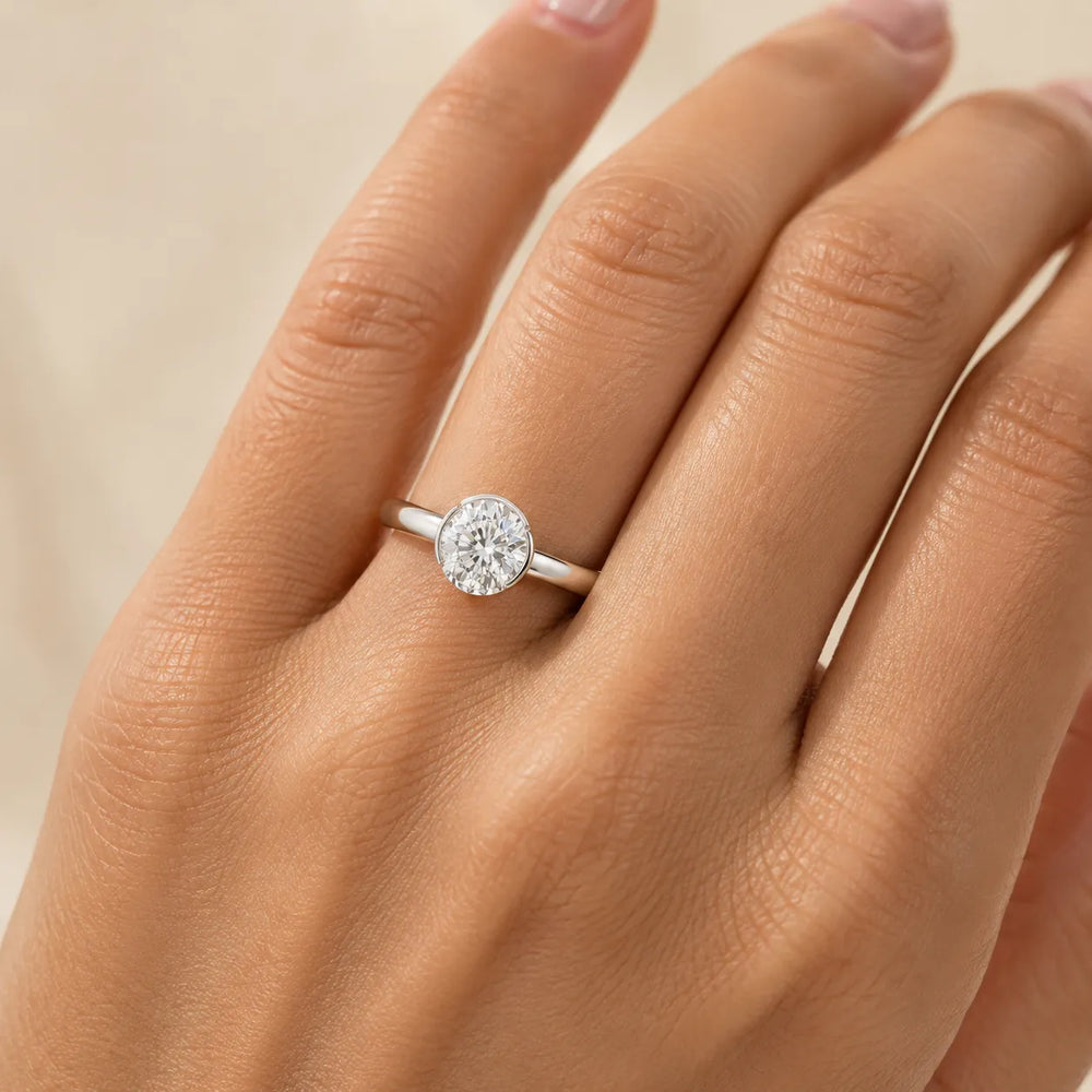 Modern Bezel-Inspired Solitaire Engagement Ring