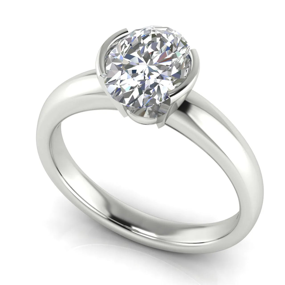 Modern Bezel-Inspired Solitaire Engagement Ring