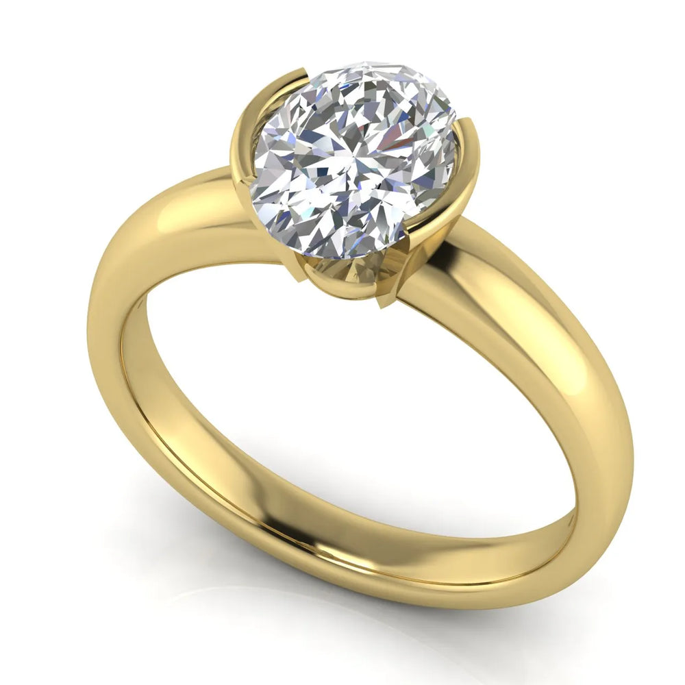 Modern Bezel-Inspired Solitaire Engagement Ring