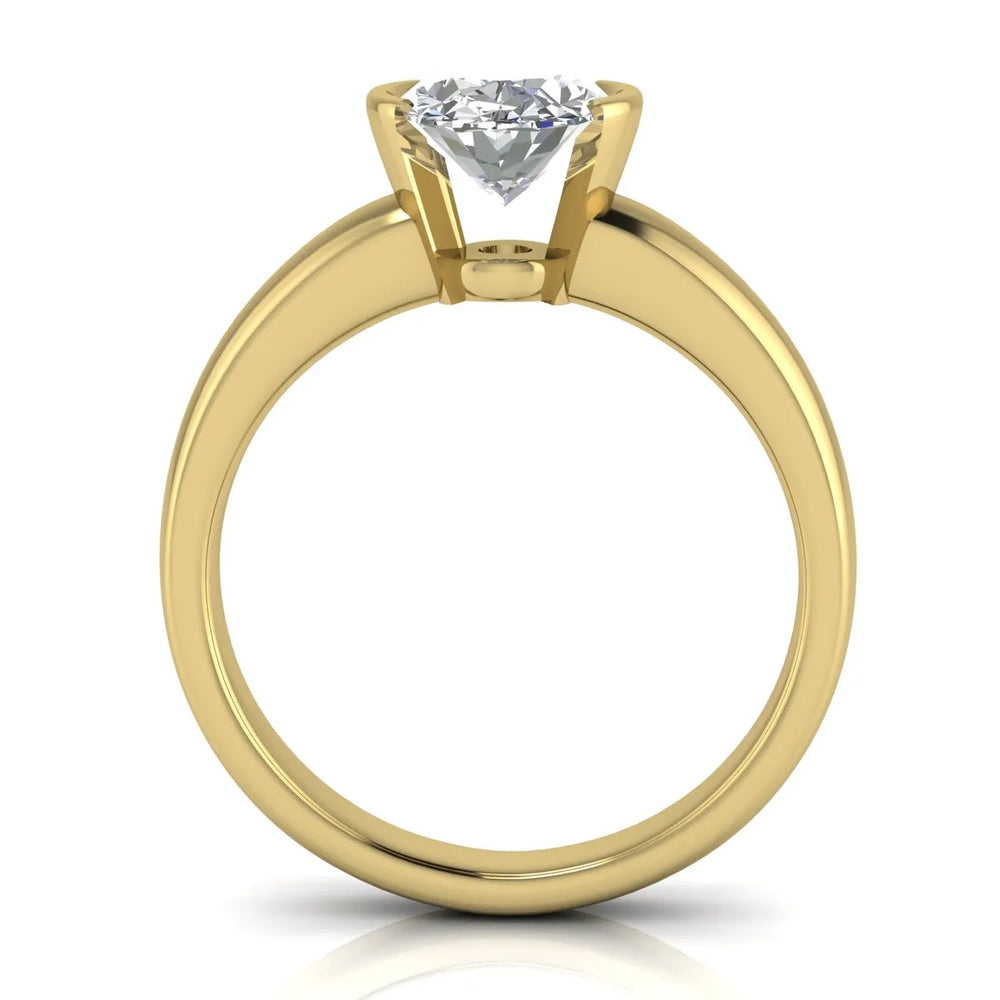 Modern Bezel-Inspired Solitaire Engagement Ring