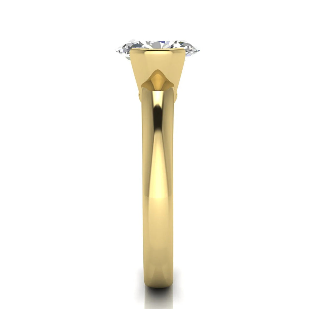 Modern Bezel-Inspired Solitaire Engagement Ring