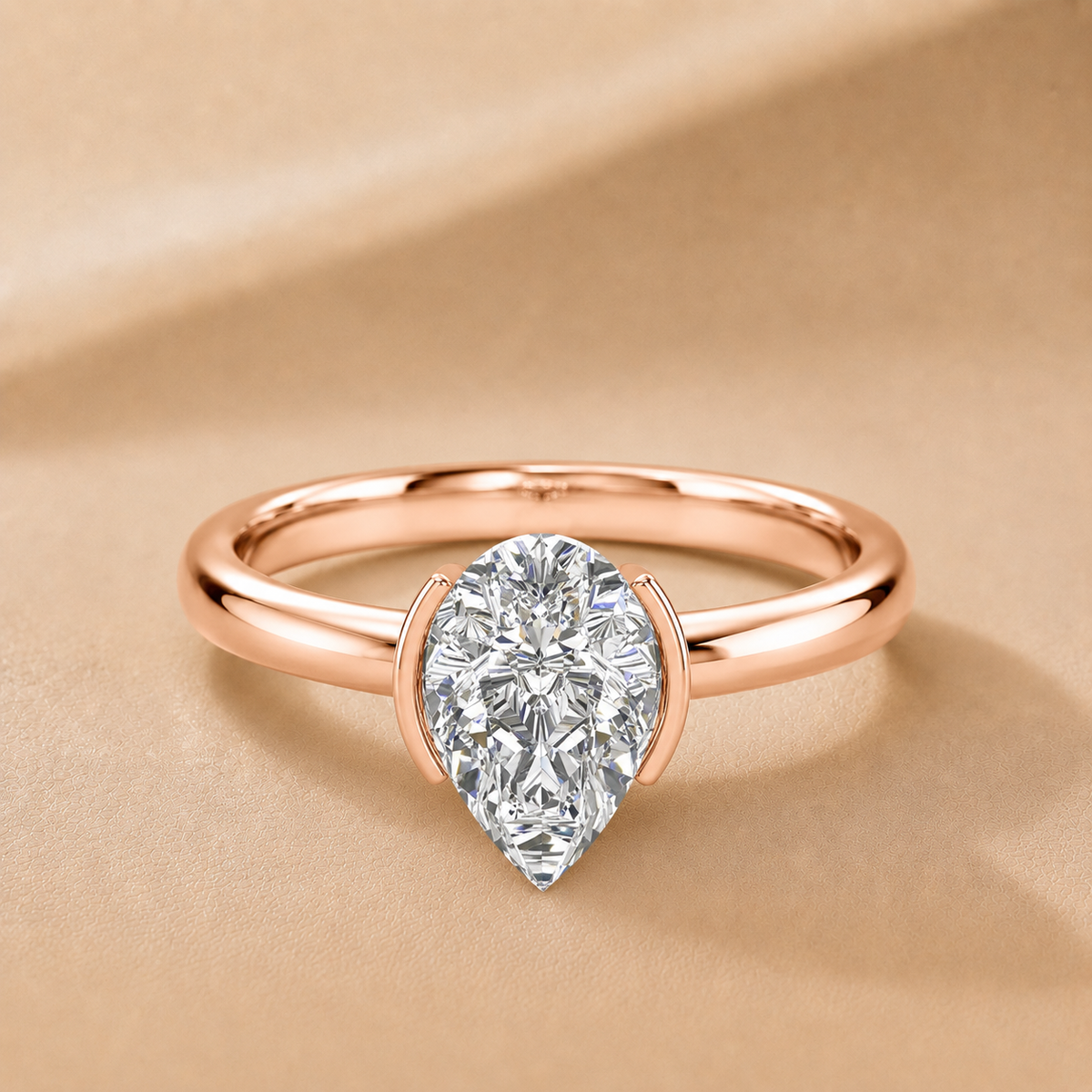 Modern Bezel-Inspired Solitaire Engagement Ring