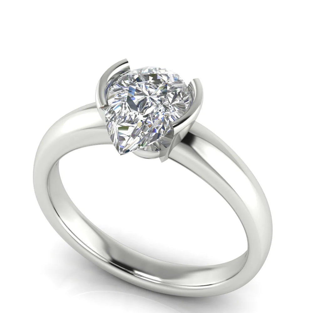 Modern Bezel-Inspired Solitaire Engagement Ring