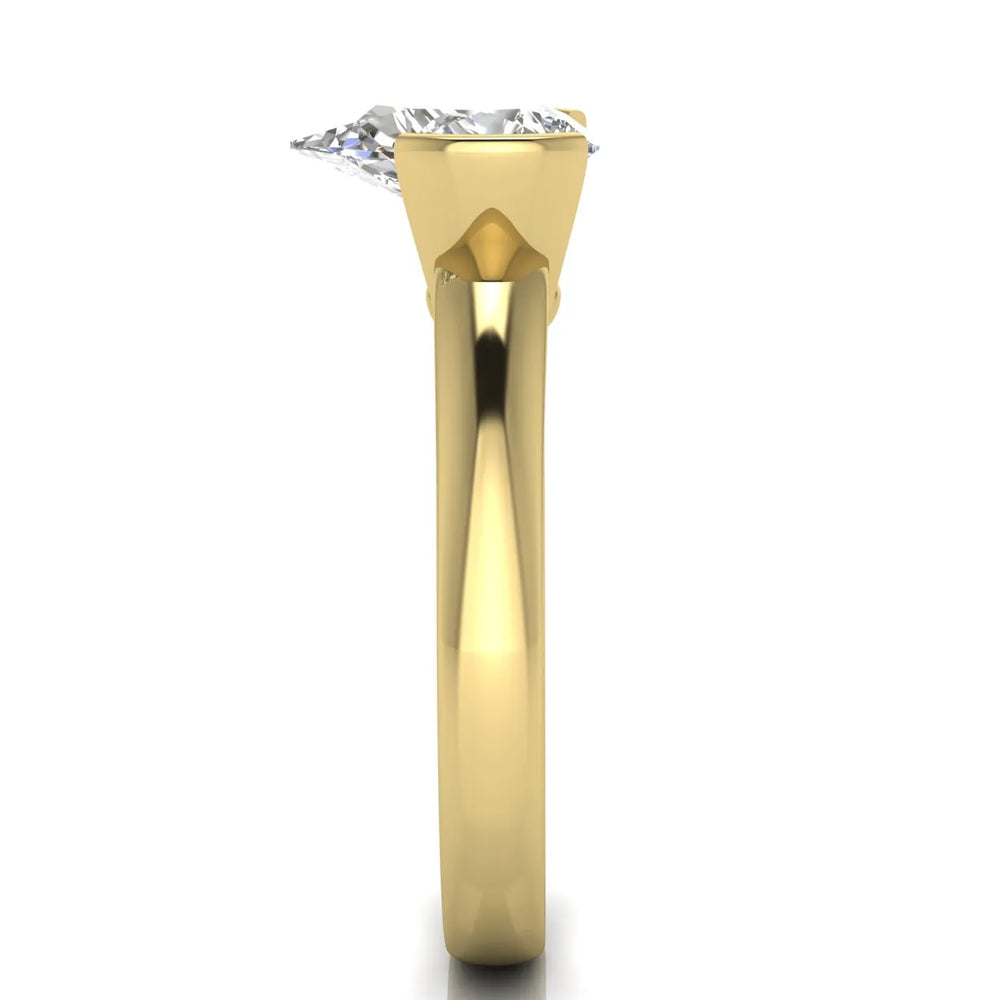 Modern Bezel-Inspired Solitaire Engagement Ring
