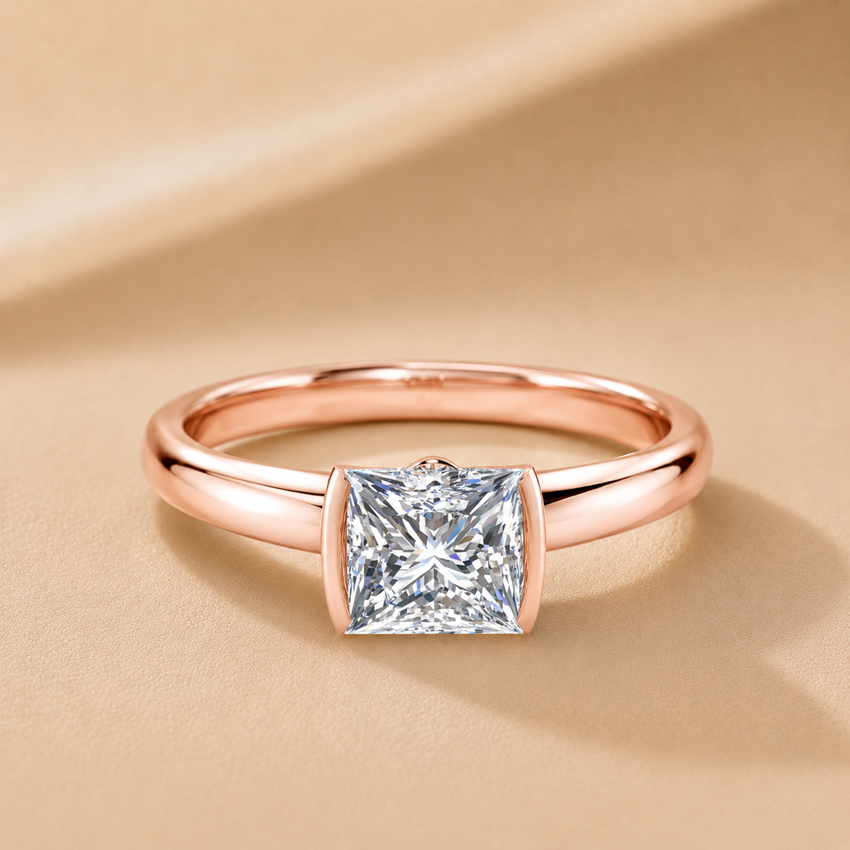 Modern Bezel-Inspired Solitaire Engagement Ring