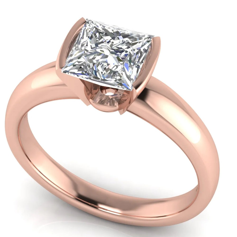 Modern Bezel-Inspired Solitaire Engagement Ring