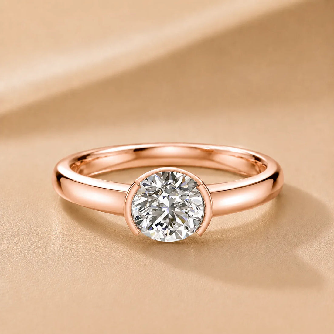 Modern Bezel-Inspired Solitaire Engagement Ring