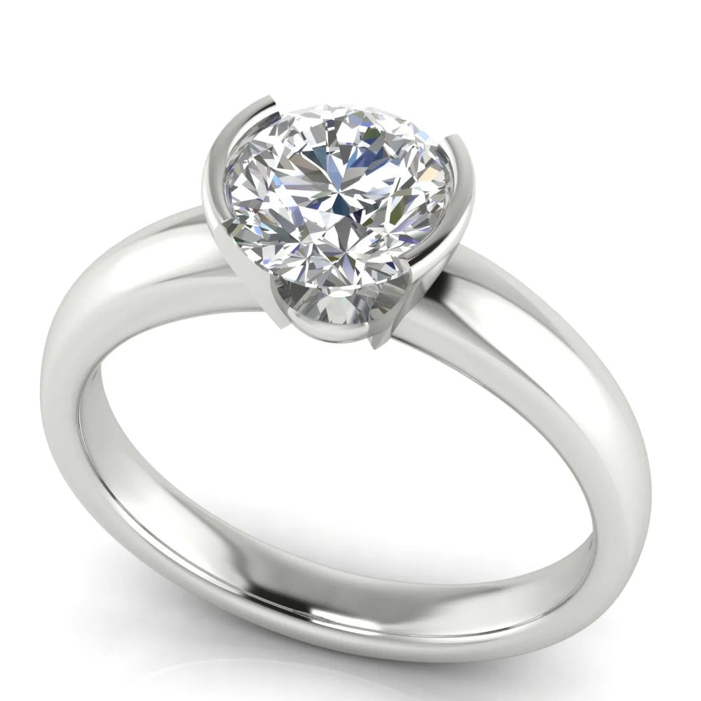 Modern Bezel-Inspired Solitaire Engagement Ring