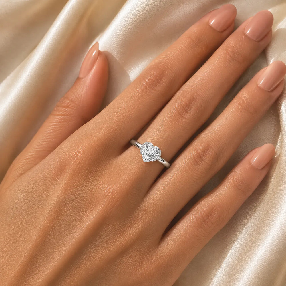 Modern Bezel-Inspired Solitaire Engagement Ring
