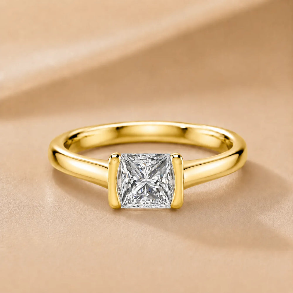 Modern Bezel-Inspired Solitaire Ring