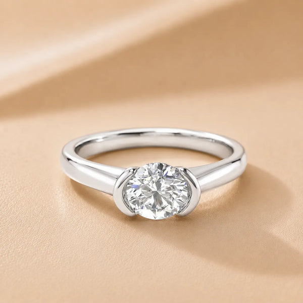 Modern Bezel-Inspired Solitaire Ring