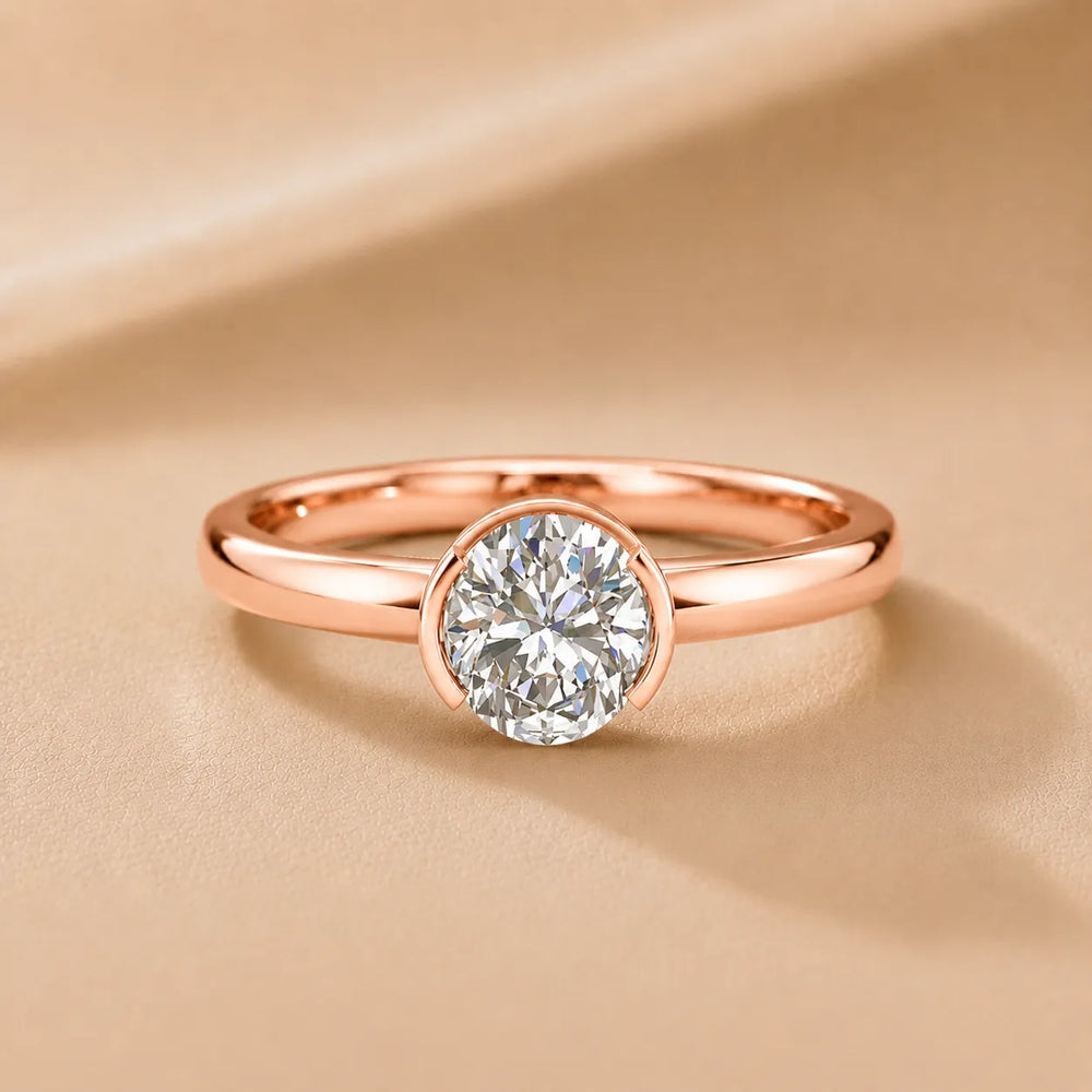 Modern Bezel-Inspired Solitaire Engagement Ring