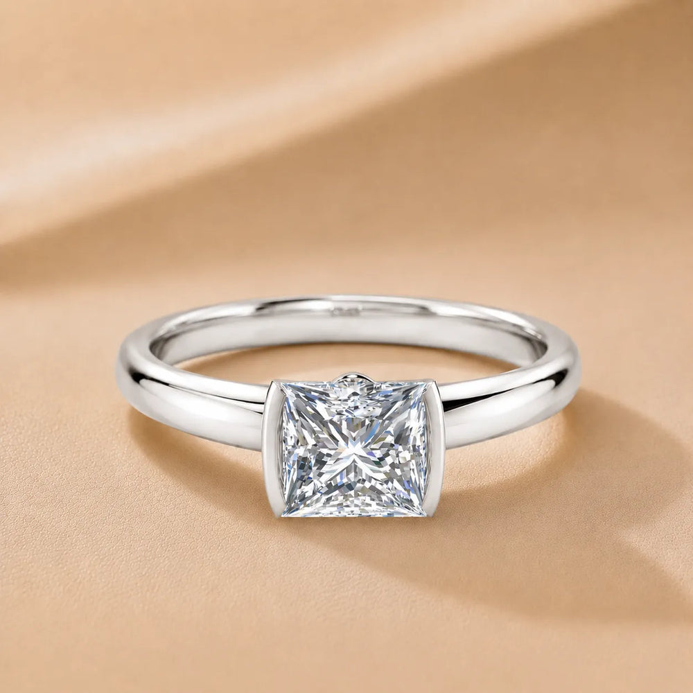 Modern Bezel-Inspired Solitaire Engagement Ring