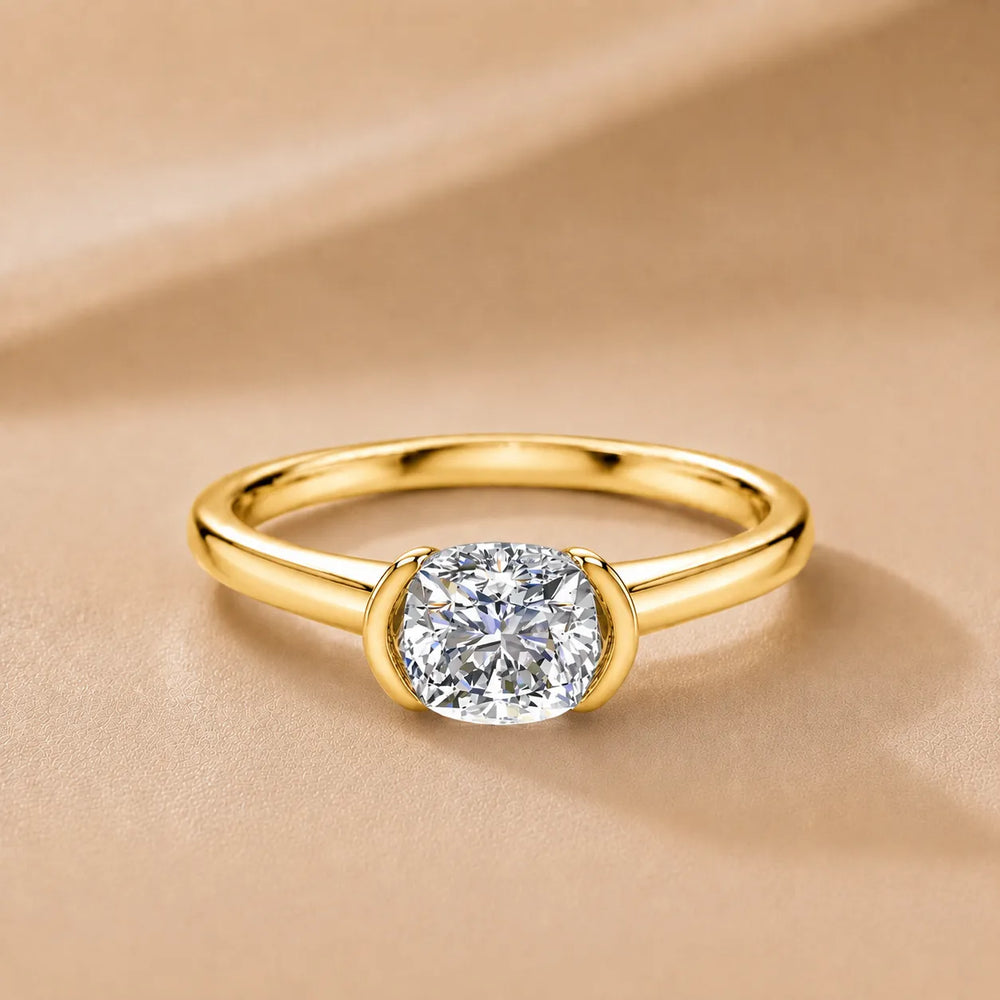 Modern Bezel-Inspired Solitaire Ring