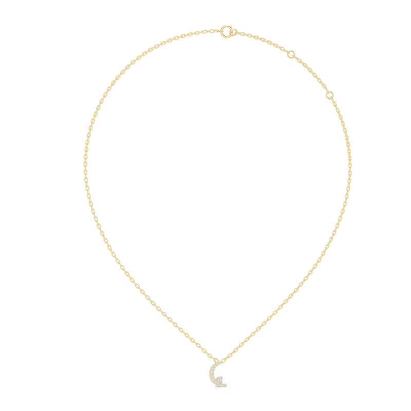 Moonlit Wave Diamond Necklace