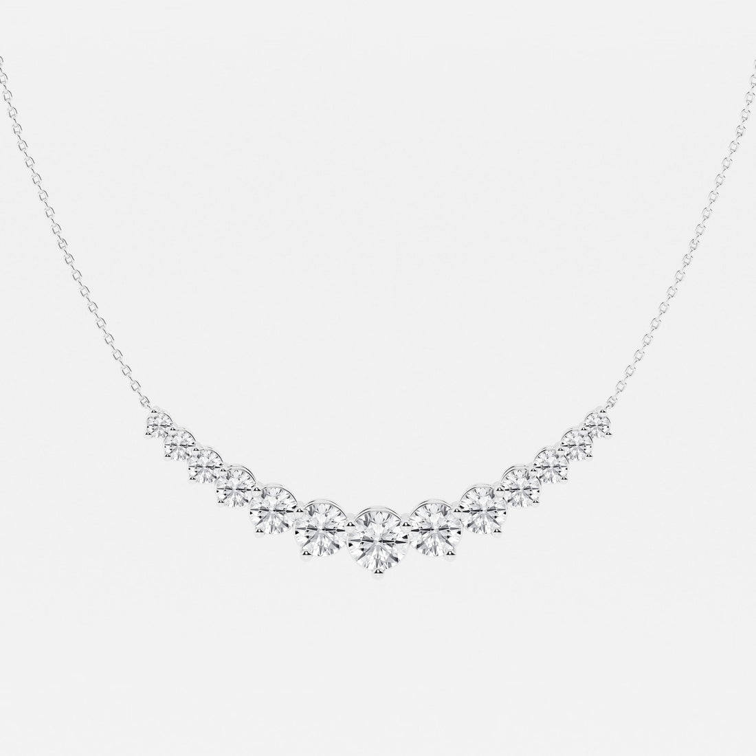 5 ctw Round Lab Grown Diamond Thirteen Stone Demi Eternity Necklace