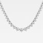 17 ctw Round Lab Grown Diamond Graduated Riviera Necklace
