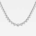 17 ctw Round Lab Grown Diamond Graduated Riviera Necklace