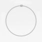 25 ctw Round Lab Grown Diamond Tennis Necklace - 16 Inches
