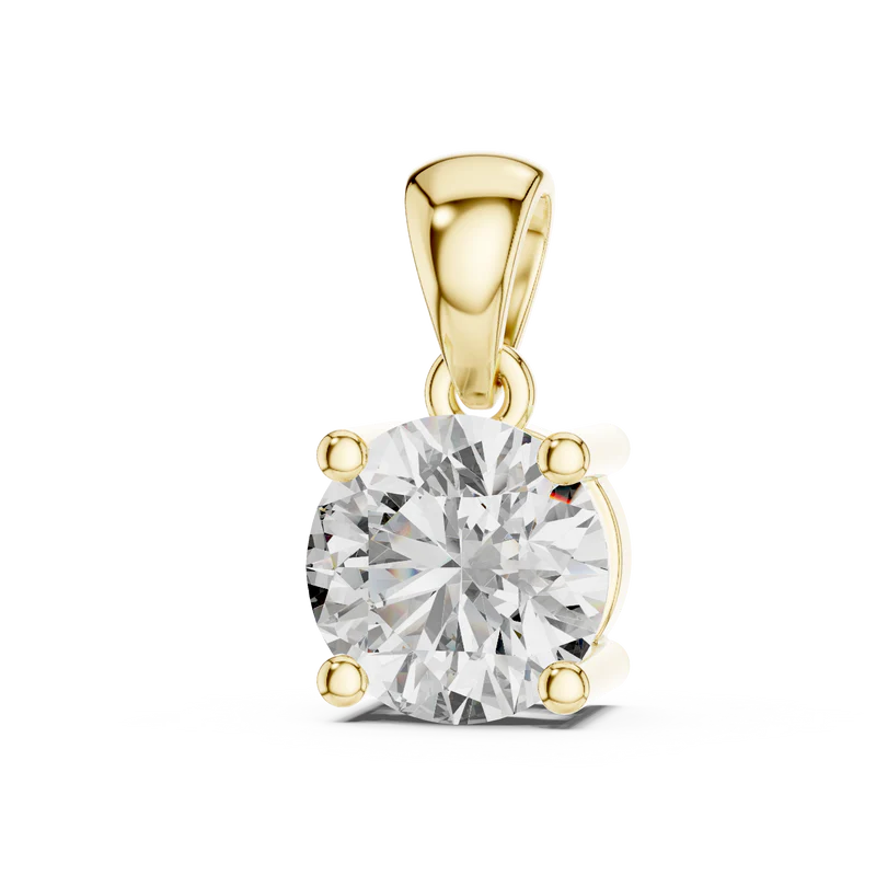 Round Classic Solitaire Necklace