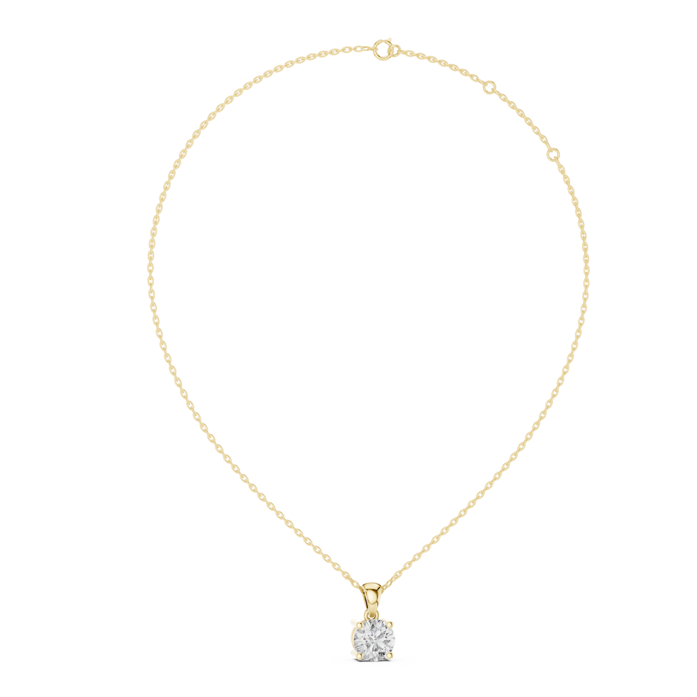 Round Classic Solitaire Necklace