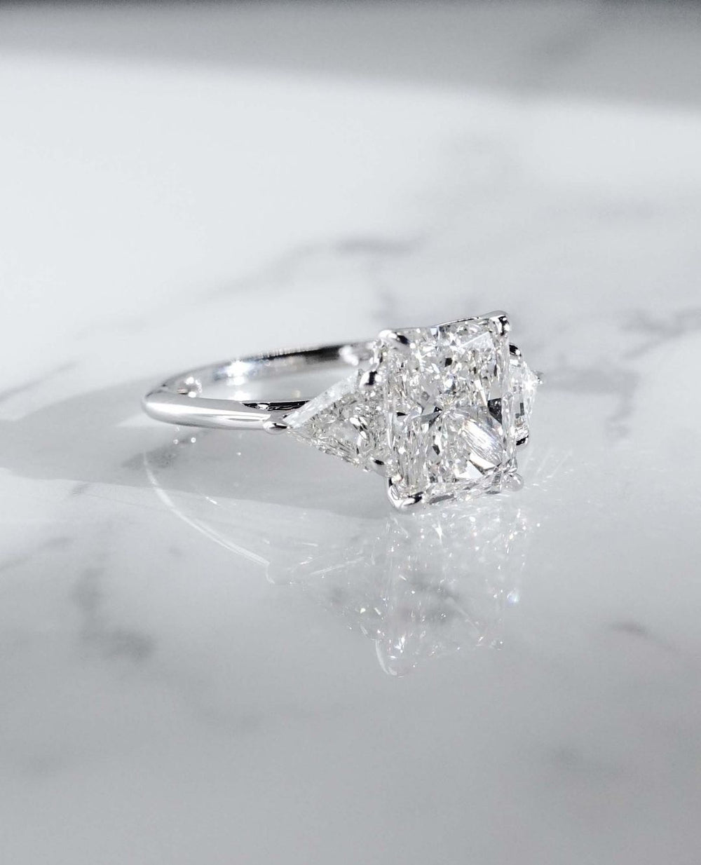 Radiant Cut Labgrown Engagement Ring,