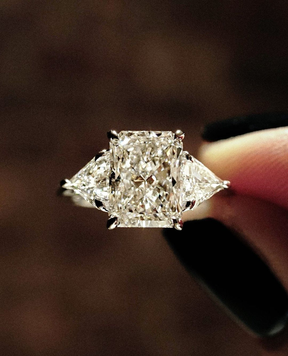 Radiant Cut Labgrown Engagement Ring,