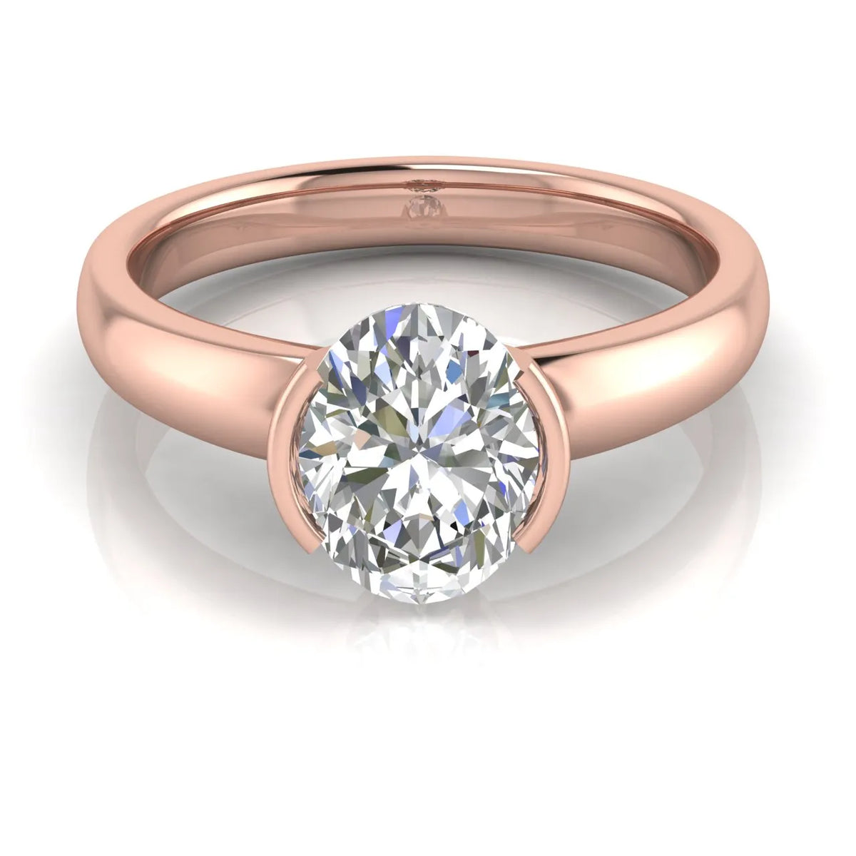 Modern Bezel-Inspired Solitaire Engagement Ring