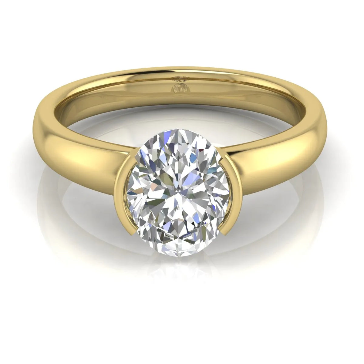 Modern Bezel-Inspired Solitaire Engagement Ring